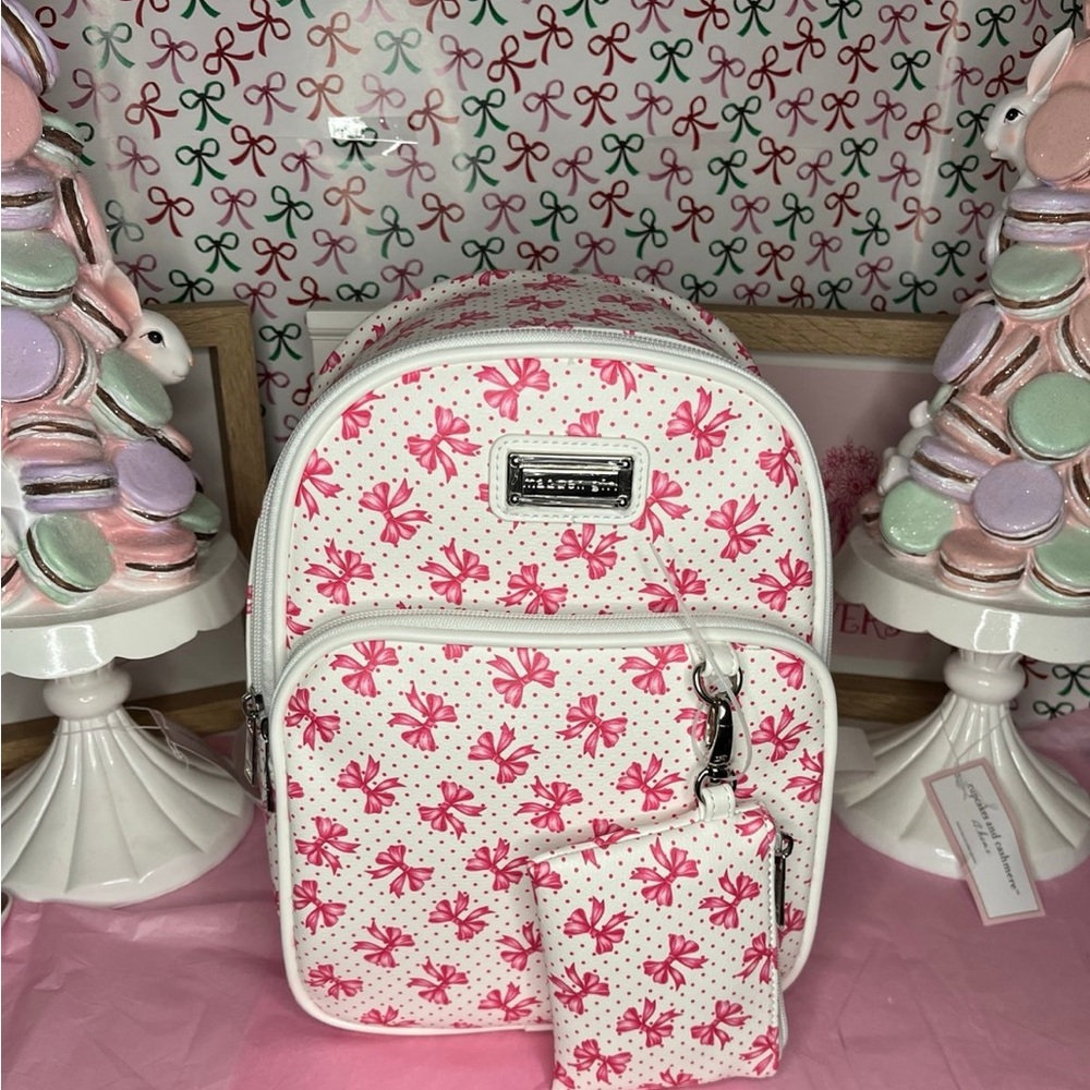 Madden Girl Pink Bow Coquette Mini Backpack